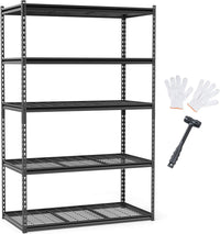 Tangkula 5-Tier Metal Garage Shelving Units with 2000 LBS Capacity (1/2/3/4)