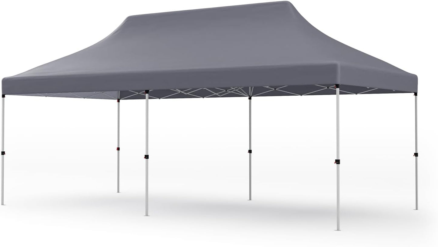 Tangkula 10x20 Ft Pop Up Canopy, Instant Setup Canopy Tent with 12 Stakes & 6 Ropes