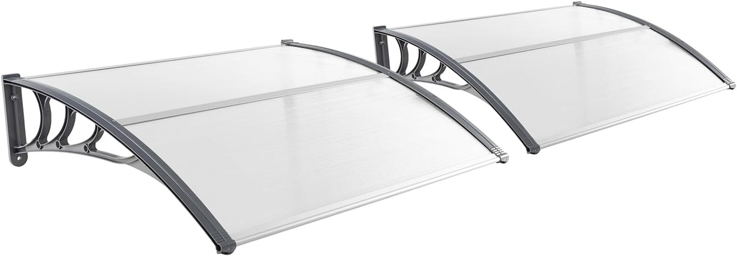 Tangkula 40" x 48" Window Awning, Modern Polycarbonate Overhead Door Awning