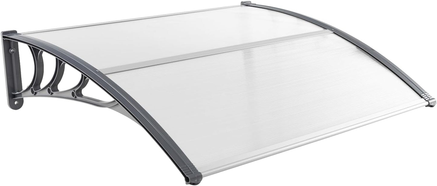 Tangkula 40" x 48" Window Awning, Modern Polycarbonate Overhead Door Awning