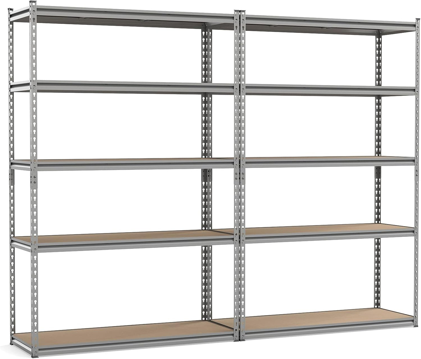 Tangkula 5-Tier Heavy Duty 2200 LBS Metal Storage Organizer Rack (1/2/3/4)