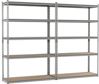 Tangkula 5-Tier Heavy Duty 2200 LBS Metal Storage Organizer Rack (1/2/3/4)