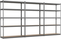 Tangkula 5-Tier Heavy Duty 2200 LBS Metal Storage Organizer Rack (1/2/3/4)