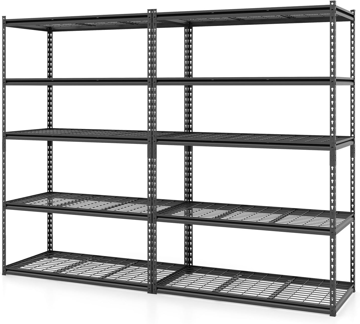 Tangkula 5-Tier Metal Garage Shelving Units with 2000 LBS Capacity (1/2/3/4)