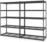 Tangkula 5-Tier Metal Garage Shelving Units with 2000 LBS Capacity (1/2/3/4)