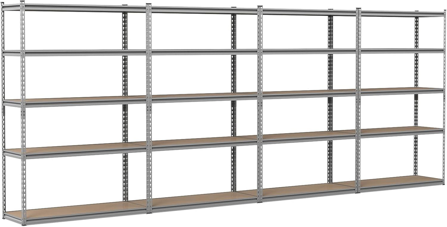 Tangkula 5-Tier Heavy Duty 2200 LBS Metal Storage Organizer Rack (1/2/3/4)