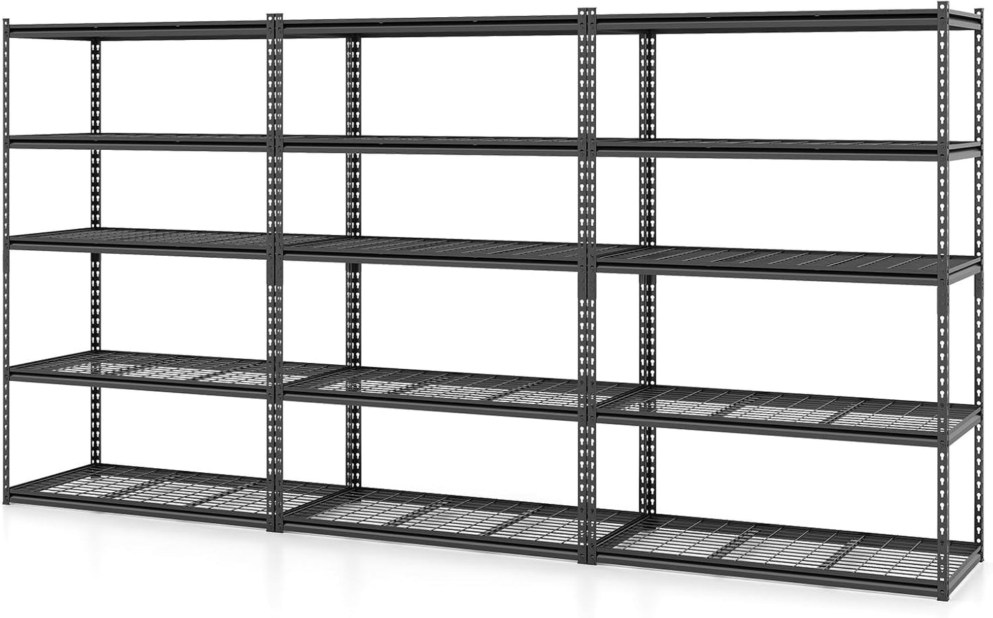 Tangkula 5-Tier Metal Garage Shelving Units with 2000 LBS Capacity (1/2/3/4)