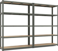 Tangkula 5-Tier Heavy Duty Metal Shelving with 2000 LBS Load, 35" / 47" Wide