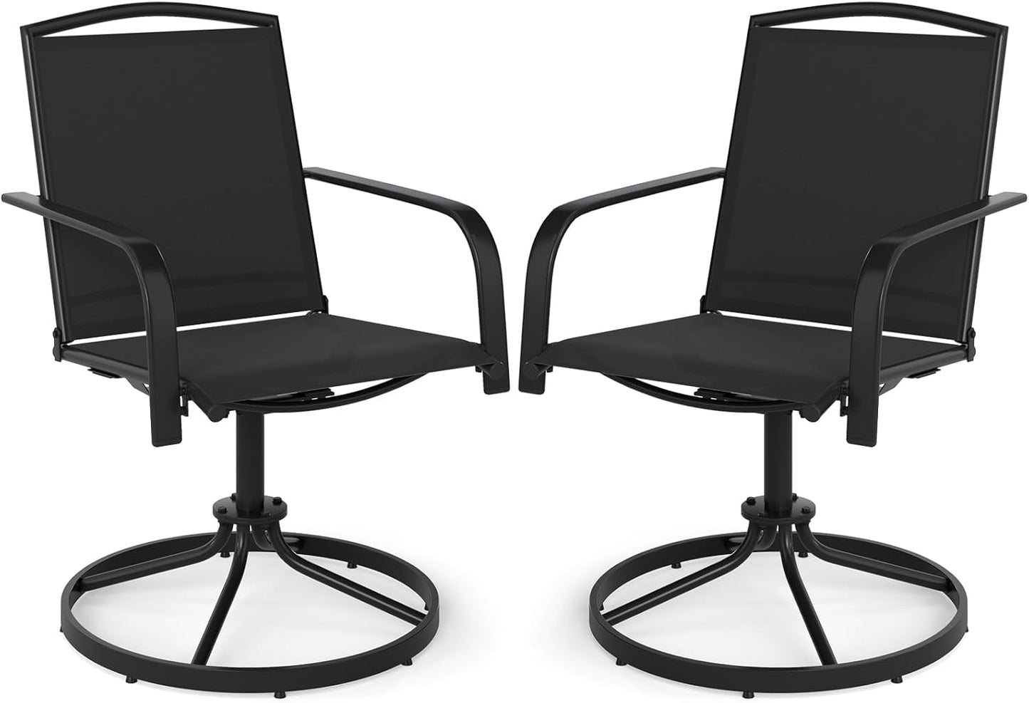 Lot de fauteuils pivotants d'extérieur Tangkula à dossier haut