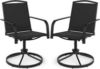 Lot de fauteuils pivotants d'extérieur Tangkula à dossier haut