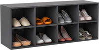 Tangkula Shoe Bench, 8 Cubbies Shoe Organizer with 500 LBS Weight Capacity