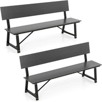 Tangkula 72” Outdoor Bench, Extra Long Patio HDPE Bench for 4 People, 1100 lbs Weight Capacity