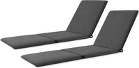 Tangkula 72” x 23” Chaise Lounge Cushion, Tri-Fold Lounger Pad with Hook & Loop Fasteners