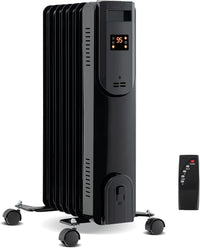Tangkula Oil Filled Radiator Heater, 1500W Electric Radiant Heater with Remote, LED Display