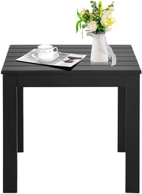 Outdoor Square Side Table, Weight Capacity 220lbs, 18 x 18 x 16 Inch