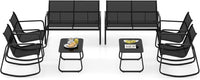 Ensemble de mobilier de patio Tangkula Rocking | Ensemble de conversation extérieur à bascule pour porche et jardin