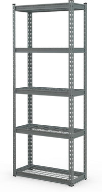 Tangkula 5-Tier Garage Storage Shelves, Heavy Duty Metal Storage Shelving Unit, 27.5" L x 12" W x 66" H