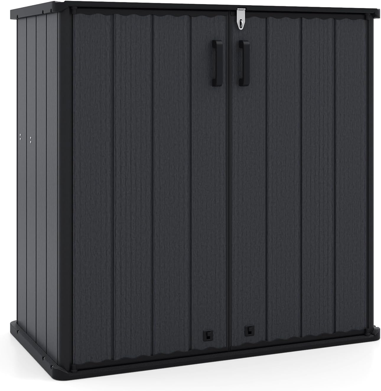 Tangkula 23.5 Cu.ft Outdoor Storage Shed with Floor & Lockable Door