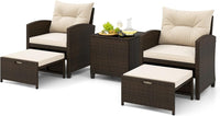 Tangkula Outdoor Chaise Lounge, Patio Wicker Lounge Chair w/ 4-Level Backrest, Heavy-Duty Metal Frame