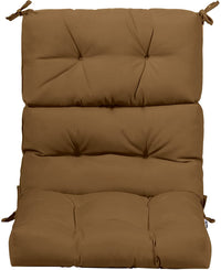 Patio High Back Chair Cushion, Tufted Chair Seat Pads with Non-Slip String Ties