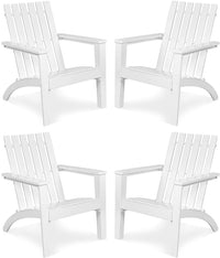 Adirondack Chair Acacia Wood Outdoor Armchairs - Tangkula