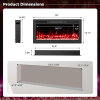 Tangkula 36" Wi-Fi Enabled Electric Fireplace