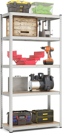 Tangkula 5-Tier Heavy Duty Metal Shelving with 2000 LBS Load, 35" / 47" Wide