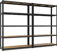 Tangkula 5-Tier Heavy Duty Metal Shelving with 2000 LBS Load, 35" / 47" Wide