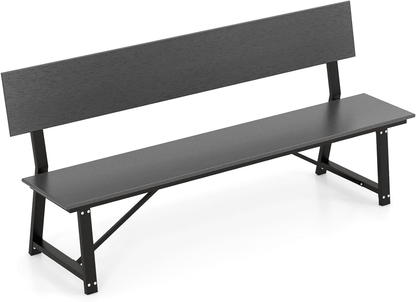 Tangkula 72” Outdoor Bench, Extra Long Patio HDPE Bench for 4 People, 1100 lbs Weight Capacity