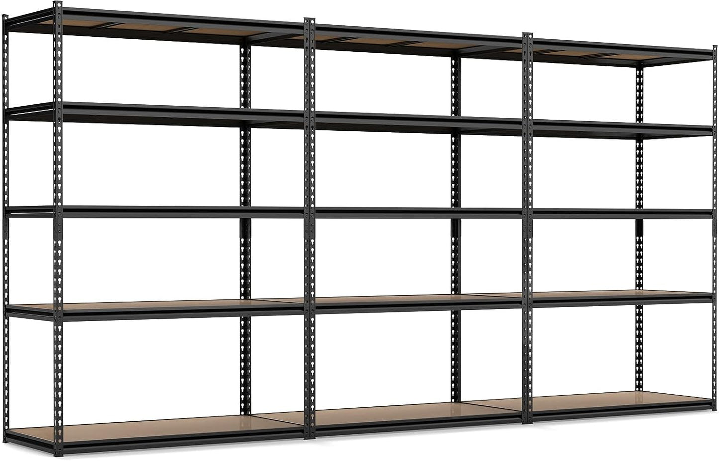 Tangkula 5-Tier Metal Storage Shelves with Adjustable Racks (1/2/3/4)