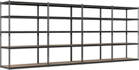 Tangkula 5-Tier Metal Storage Shelves with Adjustable Racks (1/2/3/4)