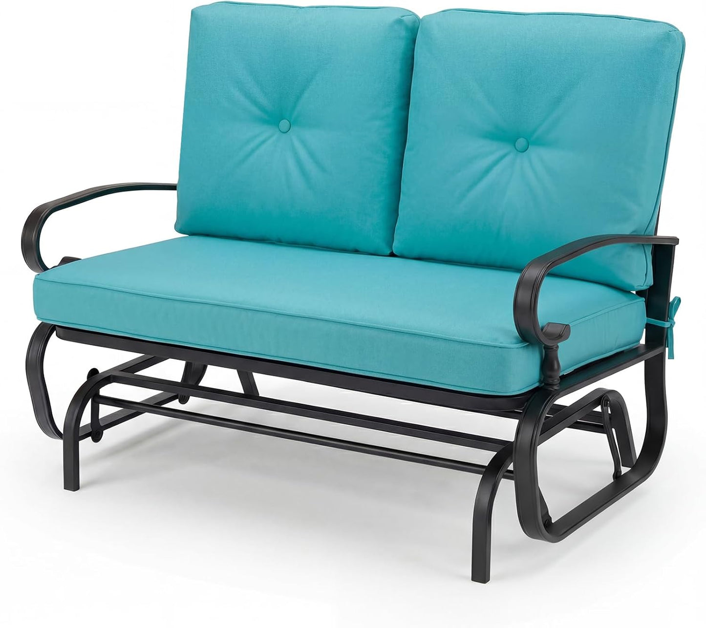 Fauteuil balançoire Tangkula pour extérieur, banc balançoire de patio pour 2 personnes, causeuse à bascule pour extérieur avec cadre en acier