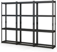 Tangkula 4-Tier Garage Storage Shelves for Warehouse Kitchen Pantry Basement, 27.5" x 12" x 60"