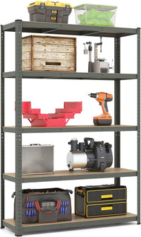 Tangkula 5-Tier Heavy Duty Metal Shelving with 2000 LBS Load, 35" / 47" Wide