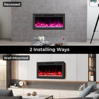 Tangkula 36" Wi-Fi Enabled Electric Fireplace