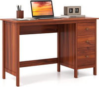 Computer Desk with 3 Storage Drawers, Modern Home Office Desk w/Spacious Desktop