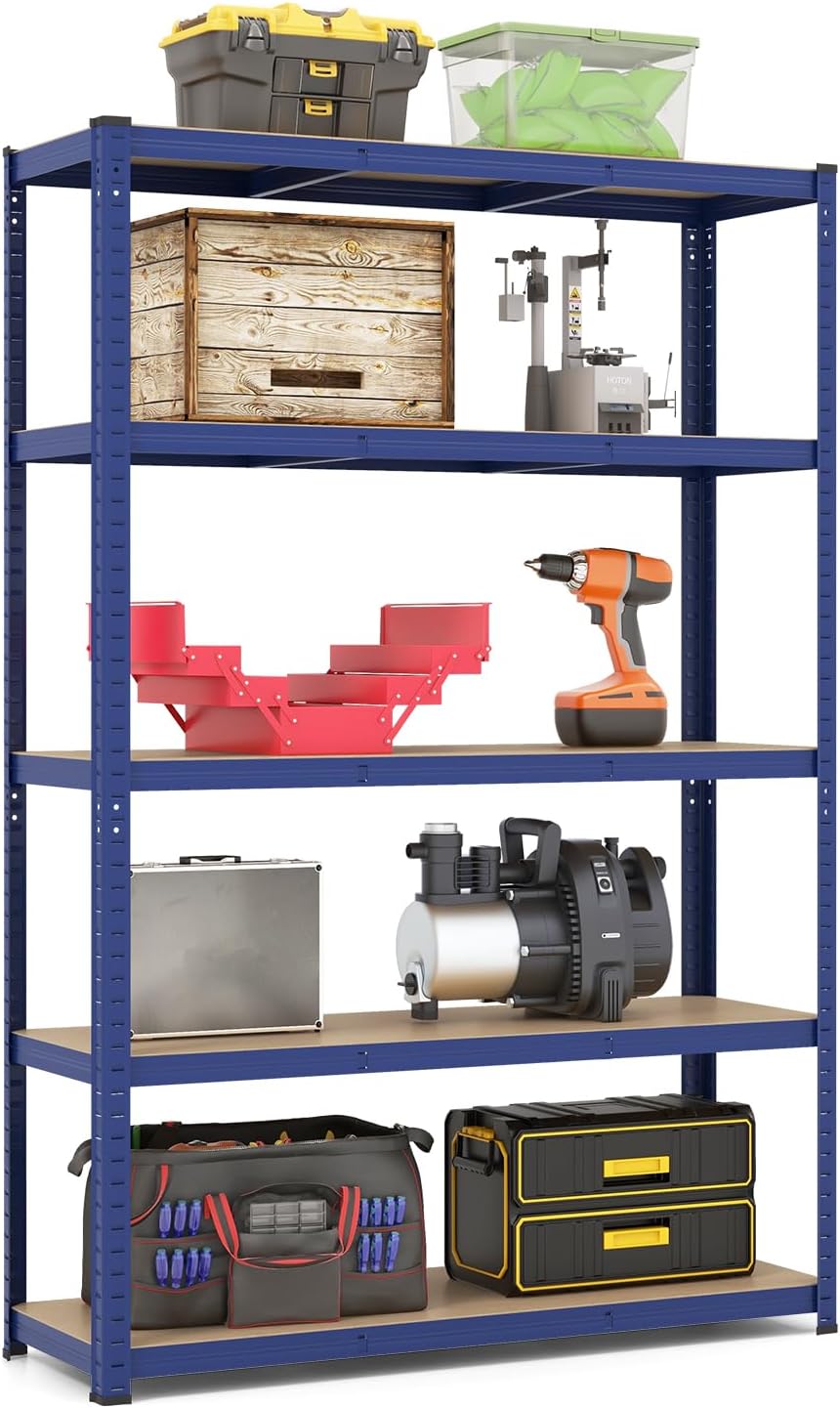 Tangkula 5-Tier Heavy Duty Metal Shelving with 2000 LBS Load, 35" / 47" Wide