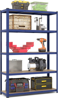 Tangkula 5-Tier Heavy Duty Metal Shelving with 2000 LBS Load, 35" / 47" Wide