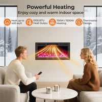 Tangkula 36" Wi-Fi Enabled Electric Fireplace