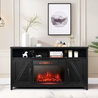 Tangkula Electric Fireplace TV Stand, 59 Inches TV Console