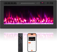 Tangkula 36" Wi-Fi Enabled Electric Fireplace
