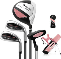 Tangkula Kids Golf Club Set Right Hand, Junior Complete Golf Club Set with 205CC #3 Fairway Wood & #7/#S Irons & Putter