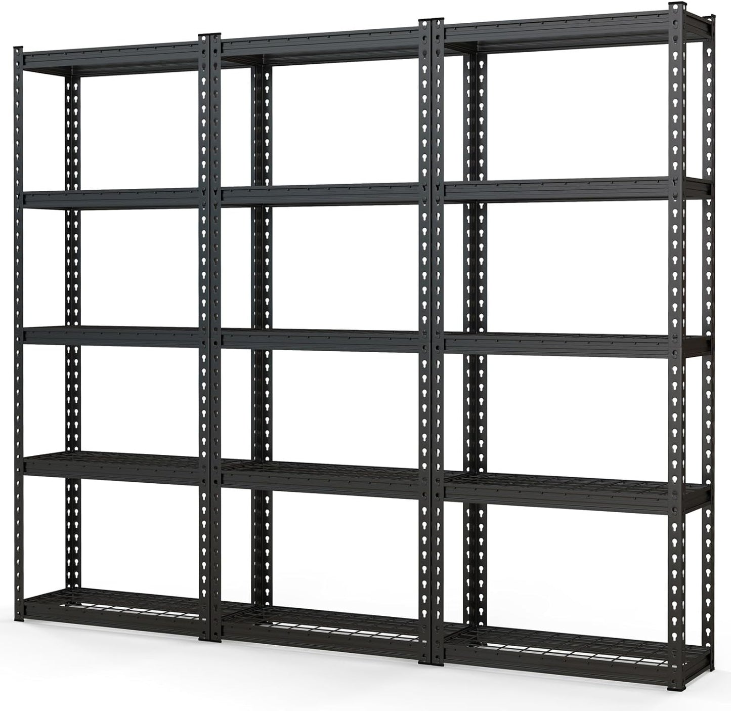 Tangkula 5-Tier Garage Storage Shelves, Heavy Duty Metal Storage Shelving Unit, 27.5" L x 12" W x 66" H