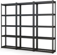 Tangkula 5-Tier Garage Storage Shelves, Heavy Duty Metal Storage Shelving Unit, 27.5" L x 12" W x 66" H