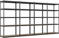 Tangkula 5-Tier Metal Storage Shelves with Adjustable Racks (1/2/3/4)