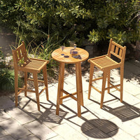 Tangkula Teak Wood Bar Stool, 30” Bar Chair with Footrest & Backrest
