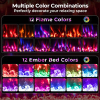 Tangkula 36" Wi-Fi Enabled Electric Fireplace