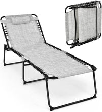 Tangkula Widen Folding Chaise Lounge Chair Set of 1/2