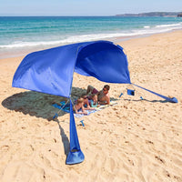 Tangkula 8 Person Wind Powered Beach Tent | 100 Sq.ft UPF50+ Lightweight Beach Sun Shelter