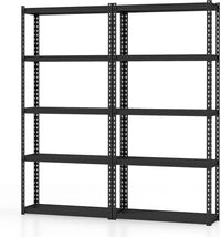 Tangkula 5-Tier Garage Storage Shelves, Heavy Duty Metal Storage Shelving Unit, 35.5" x 12" x 72"